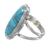 Turquoise Inlay Sterling Silver Jewelry Ring Size 5-3/4 RX94173